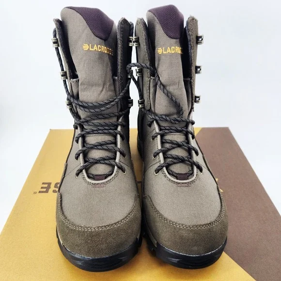 Lacrosse Mens 9 Ridgeback 8 Brown Waterproof Leather Nylon Hiking Boots 504220